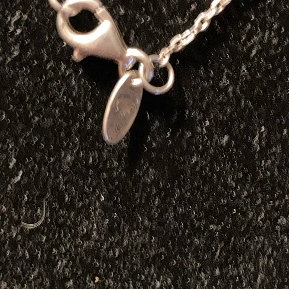 Opal Sterling Silver cross necklace- 2-sided- opal and opal, onyx inlay - Picture 4 of 4